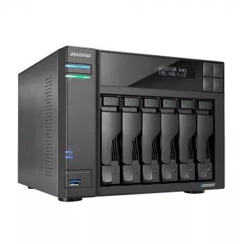 Asustor LOCKERSTOR 6 NAS desktop Intel® Celeron® N5105 8 GB DDR4 HDD ADM zwart