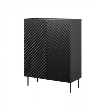 Rek cama meble ONDA 2D2SZ boekenkast 98×45×127 cm zwart