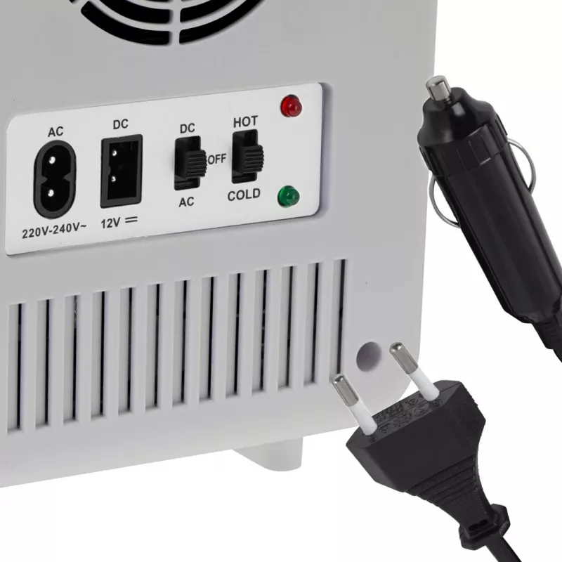Minikoelkast Adler AD 8084G — compact grijs 12V/230V, 4 L inhoud, draagbaar, deur rechtsdraaiend