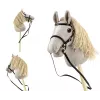 Pluchen hobbypaard Milly Mally 6626 lichtgrijs – Milly Mally knuffel, hobbypaard om op te rijden
