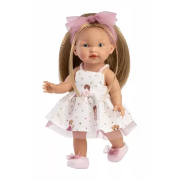 Pop Llorens Valeria 28 cm – realistische kenmerken, zachte lichaam, vinyl hoofd en ledematen