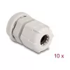 Kabelwartel M12 DELOCK grijs kunststof 10-pack