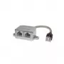 ShiverPeaks BASIC-S BS75002-1 Patchkabeladapter, afgeschermd, Cat.5e, 1x RJ45-stekker naar 2x RJ45-aansluiting, 0,1 m, grijs