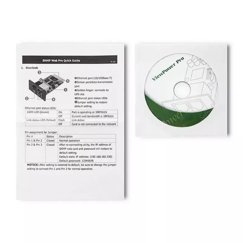 SNMP-module QOLTEC 50389 voor uninterruptible power supply