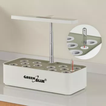 GreenBlue intelligent binnenplanten-opkweeksysteem, SMART-pot, 4L inhoud, voor 12 planten, volledig spectrum-LED's, GB133
