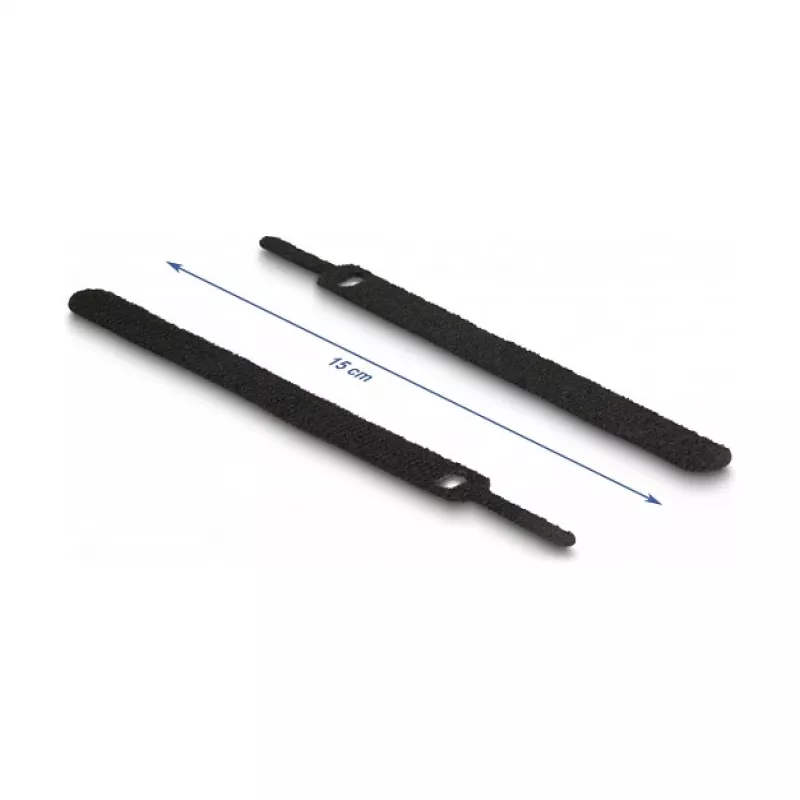 Klittenbandkabelbinder DeLOCK 19076 150x12mm gesorteerde kleuren 10-delige set