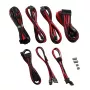 CableMod C-Series PRO RM Black Label voedingkabel-kit CM‑PCSR‑16P3KIT‑NKKR‑R — zwart-rood omhulde modulaire PSU-kabels