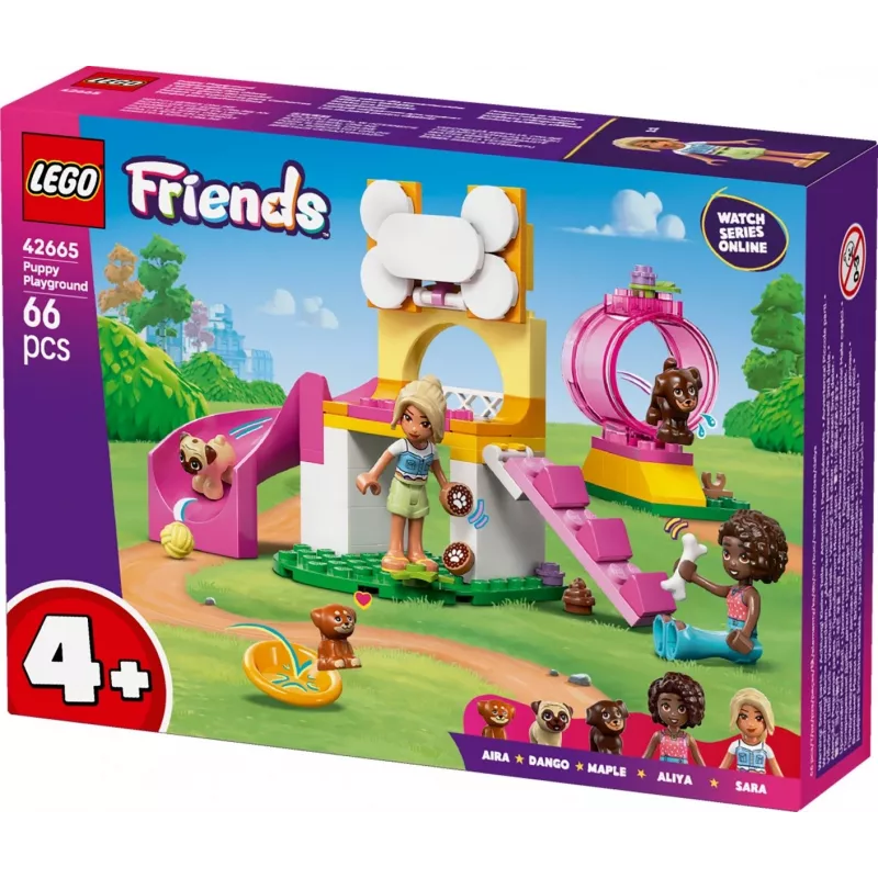 Constructiespeelgoed LEGO Friends hondjesspeelplaats set 42665, 66 onderdelen, 2 minifiguren, leeftijd 4+