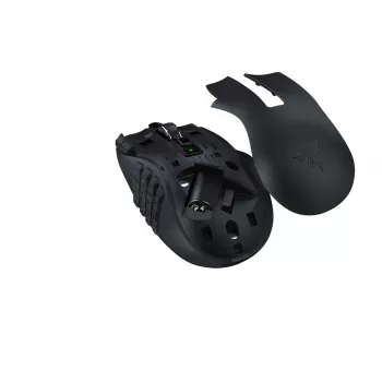 Gaming-muis Razer Naga V2 HyperSpeed RF draadloos + Bluetooth, rechtshandig, 30000 DPI, optisch, zwart