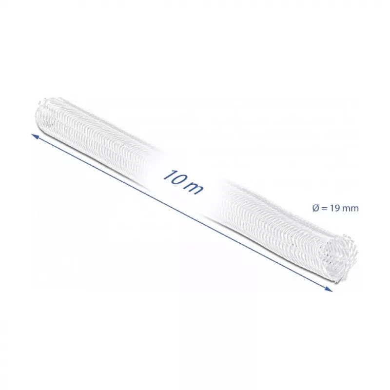 Gevlochten slang DeLOCK 20819 10 m x 19 mm wit