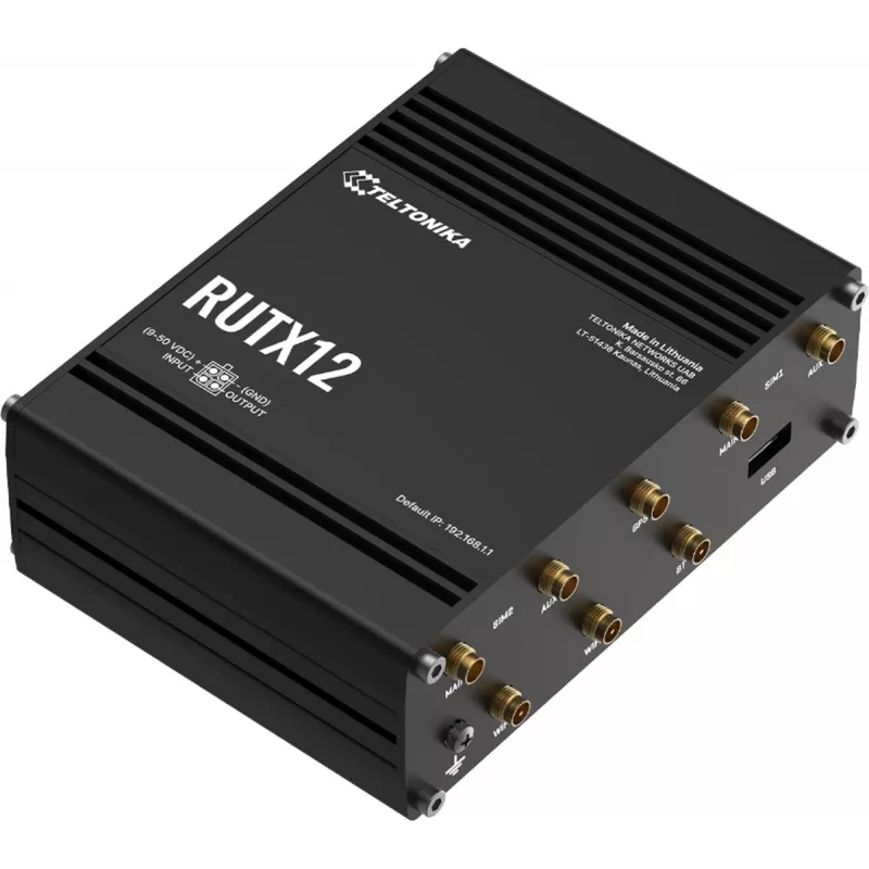 Teltonika RUTX12DUAL LTE CAT 6 industriële cellulaire router