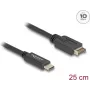 DeLOCK USB-kabel USB Type-E Key A 20-polig stekker naar USB Type-C stekker 25 cm