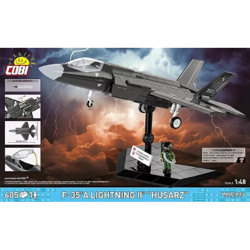 Bouwset Cobi F-35A Lightning II — 605 onderdelen, schaalmodel