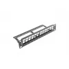 Lanberg PPKS-9112-B Leeg patchpaneel 12 poorten 1U 10 inch met Keystone-organizer, zwart