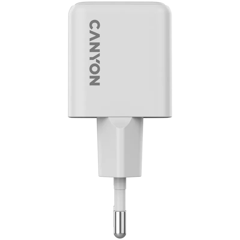 Canyon oplader CU20AC GaN 20W PD, 2-poorts (USB-A/USB-C) WH retail (CNS-CUW20AC)