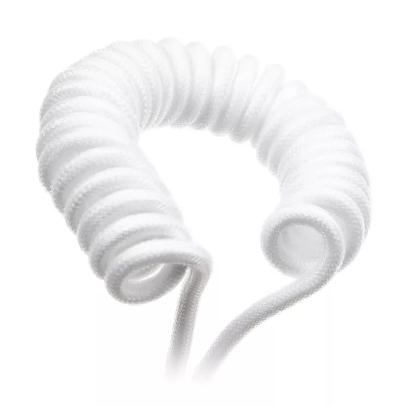 Spiralkabel USB Ducky White Edition DACOC2-WHT1, afneembaar, wit spiraaldesign