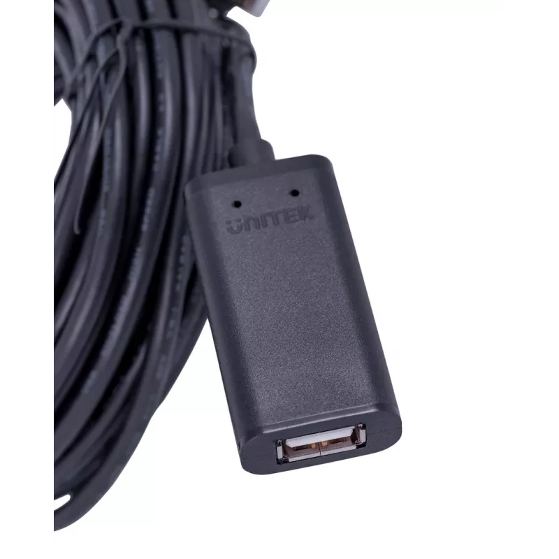 UNITEK Y-278 USB-kabel USB 2.0 10 m 2 x USB-A USB-A zwart