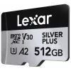 Flashgeheugen Lexar 512 GB UHS-I microSDXC SILVER PLUS
