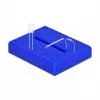 Breadboard DELOCK 18322, kunststof prototypeprintplaat, blauw, 36×46×10 mm