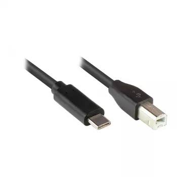 Good Connections USB2.0-kabel C-B zwart 3m