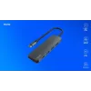 USB-hub SAVIO AK-54 — 4 x USB-A (USB 3.2 Gen 1), USB-C-host, zwart
