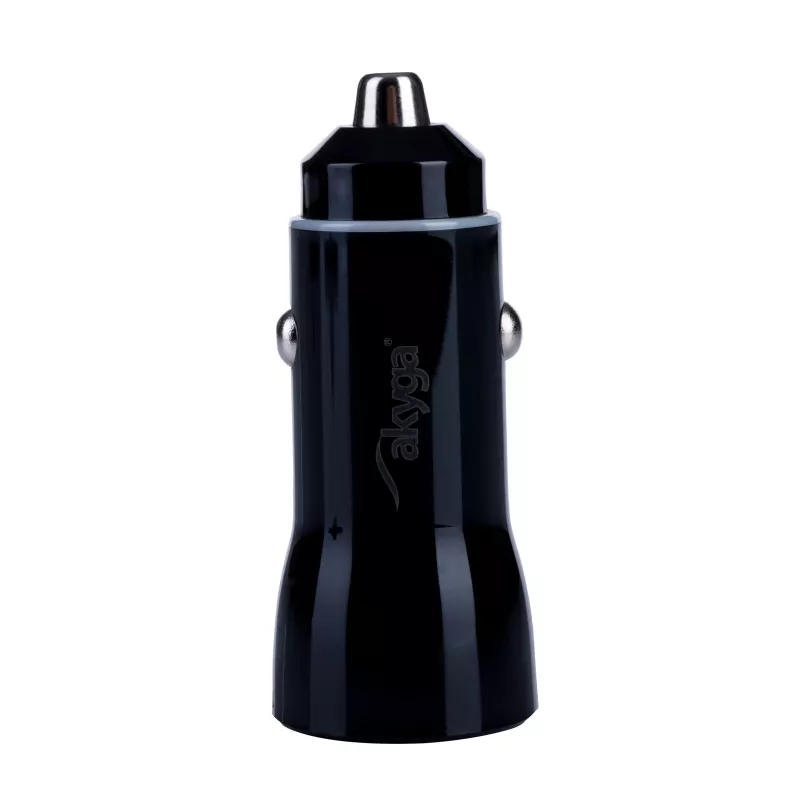 Autolader 12/24V Akyga AK-CH-16 36W USB-A + USB-C PD Quick Charge 3.0 5-12V / 1,5-3A zwart