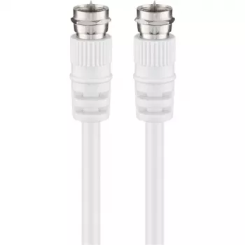 Wentronic Goobay SAT-verbindingskabel, wit, 5 m - F-stekker naar F-stekker (11725)