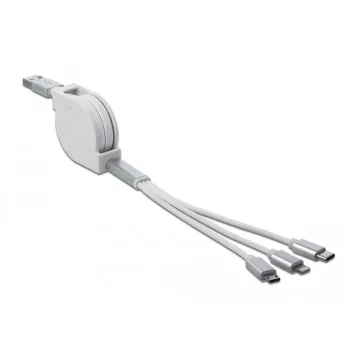 USB-kabel DeLOCK 85850 0,98 m USB 2.0 USB A USB C/Micro-USB B/Lightning