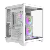 Darflash FT350 computerkast + 5 aRGB-ventilatoren (wit)