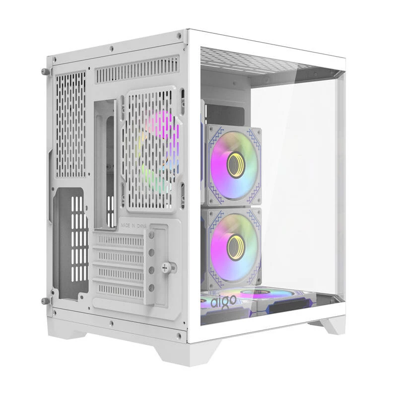 Darflash FT350 computerkast + 5 aRGB-ventilatoren (wit)