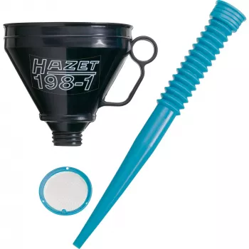 HAZET 198-1 - zwart - blauw - polypropyleen (PP) - roestvrij staal - motorolie - brandstof - 16,5 cm - 480 mm - 146 g