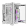 Darflash FT418 computerbehuizing + 6 aRGB-ventilatoren (wit)