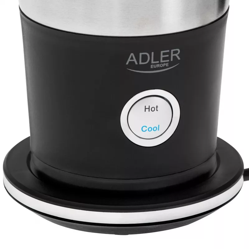 Automatische melkopschuimer Adler AD 4497 – RVS, 600W, 120 ml schuim / 300 ml verwarmen, warm & koud