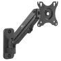 Maclean MC-458 wandbeugel voor monitor, gasveer, in hoogte verstelbaar, 17-27 inch, tot 7 kg, VESA 75x75/100x100, zwart