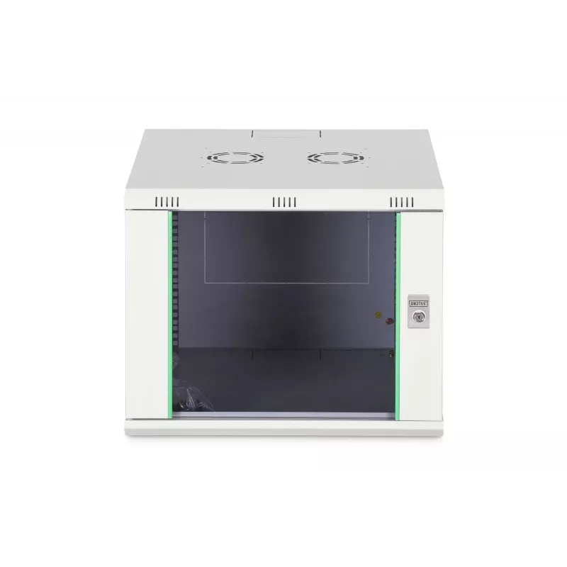 Wandgemonteerde 19-inch rackkast DIGITUS Dynamic-N DN-37106 — 9U, 600x600 mm, IP20, slot met sleutel