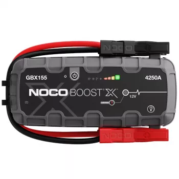 Startaccu voor voertuigen NOCO GBX155, 4250 A uitgang, 99 Wh Li-ion, 60 W laadvermogen, IP65, geïntegreerde 500 lm LED-zaklamp