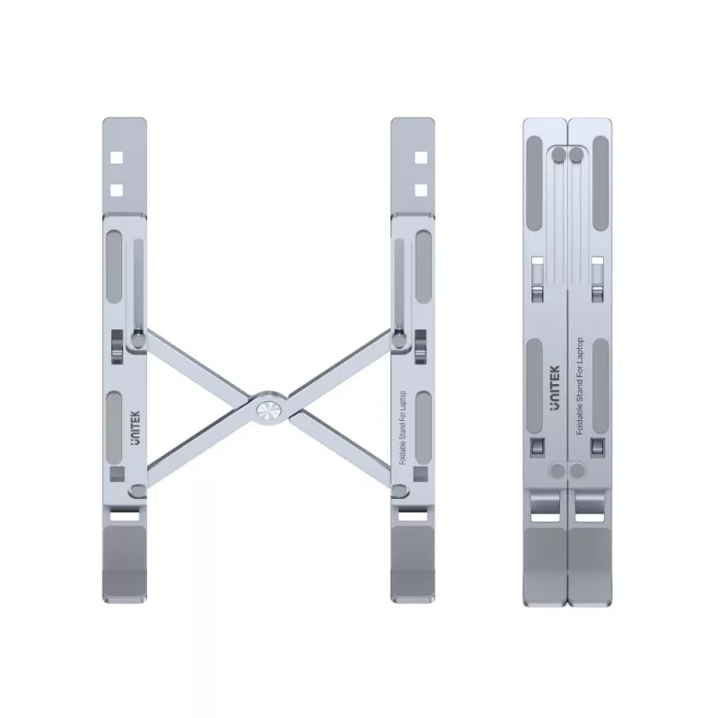 Unitek OT155SL opvouwbare laptopstandaard, aluminium, zilver
