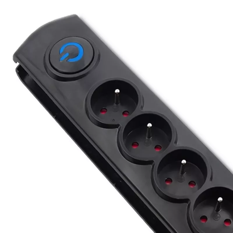 Overspanningsbeveiliging Qoltec 50172 zwart 6 AC-stopcontacten 230V 5m
