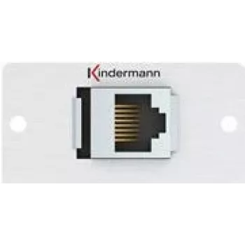 Kindermann Konnect 50 alu - modulair faceplate-snap-in - RJ-45