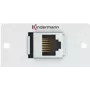 Kindermann Konnect 50 alu - modulair faceplate-snap-in - RJ-45
