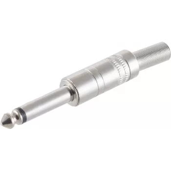 Mono 2-polige 6,3 mm jackstekker ShiverPeaks 22220506 metaal, 6,3 mm monostekker