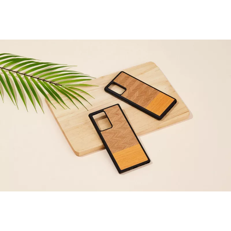 Beschermhoes Man and Wood Galaxy Note 20 Herringbone Arancia zwart