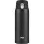 Reisbeker EMSA N2151700 0,4 l, zwart mat, flip-sluiting