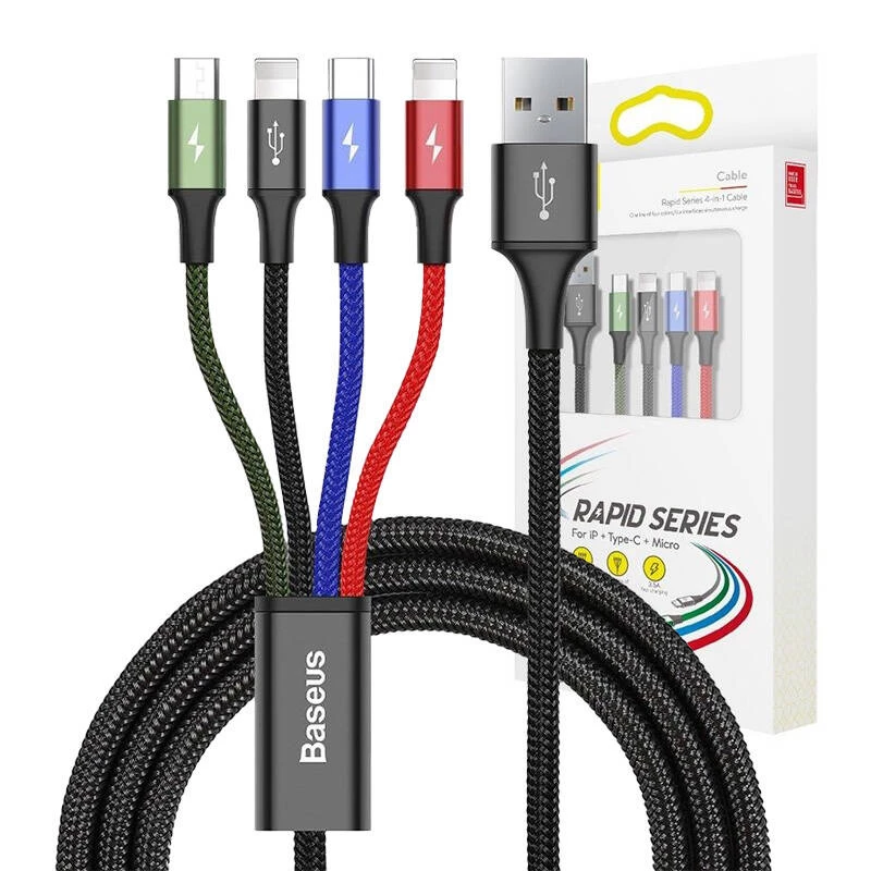 Mobiele telefoonkabel Baseus KB2L435A12BK