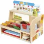 Melissa & Doug houten broodjestoog met snijmachine – 56-delige speelgoedvoedingsset – FSC-gecertificeerd