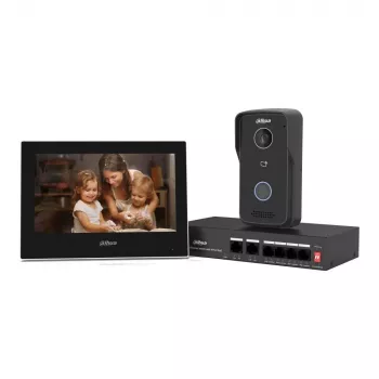 Videodeurintercom DAHUA KTP03 7-inch monitor, 2-draads aansluiting, PoE, 1024x600, 2-MP-camera