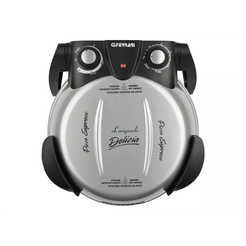 Pizzamaker G3FERRARI Delizia 1200 W, steenbakplaat, max. 400 °C, 31 cm pizza, timer, thermostaat