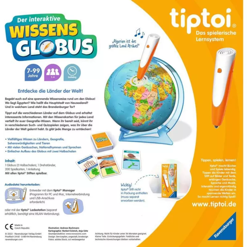 Leerspeelgoed Ravensburger tiptoi Interaktiver Wissens-Globus