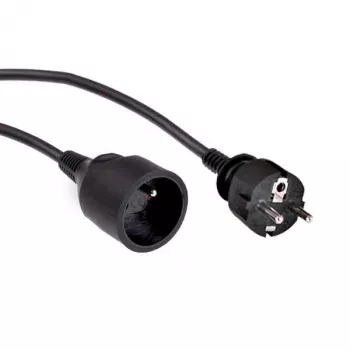 Verlengsnoer LOGON PSPC03 — 3 m kabel, 1 AC-stopcontact, zwart