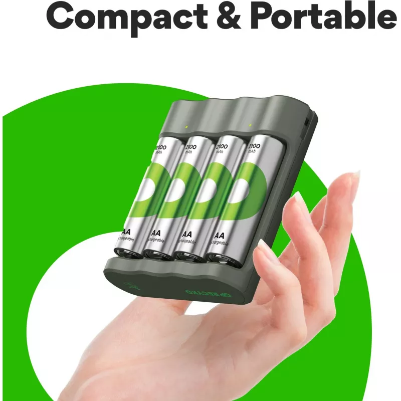 Batterijoplader GP B441 voor NiMH AA- en AAA-accu's